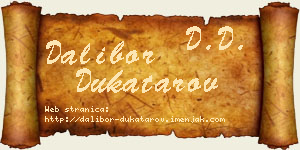 Dalibor Dukatarov vizit kartica